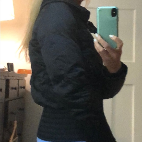 Luxurious black satin-effect RLX puffer ski jacket, Medium - Picture 10 of 16